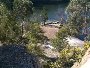 Looking down on the lake